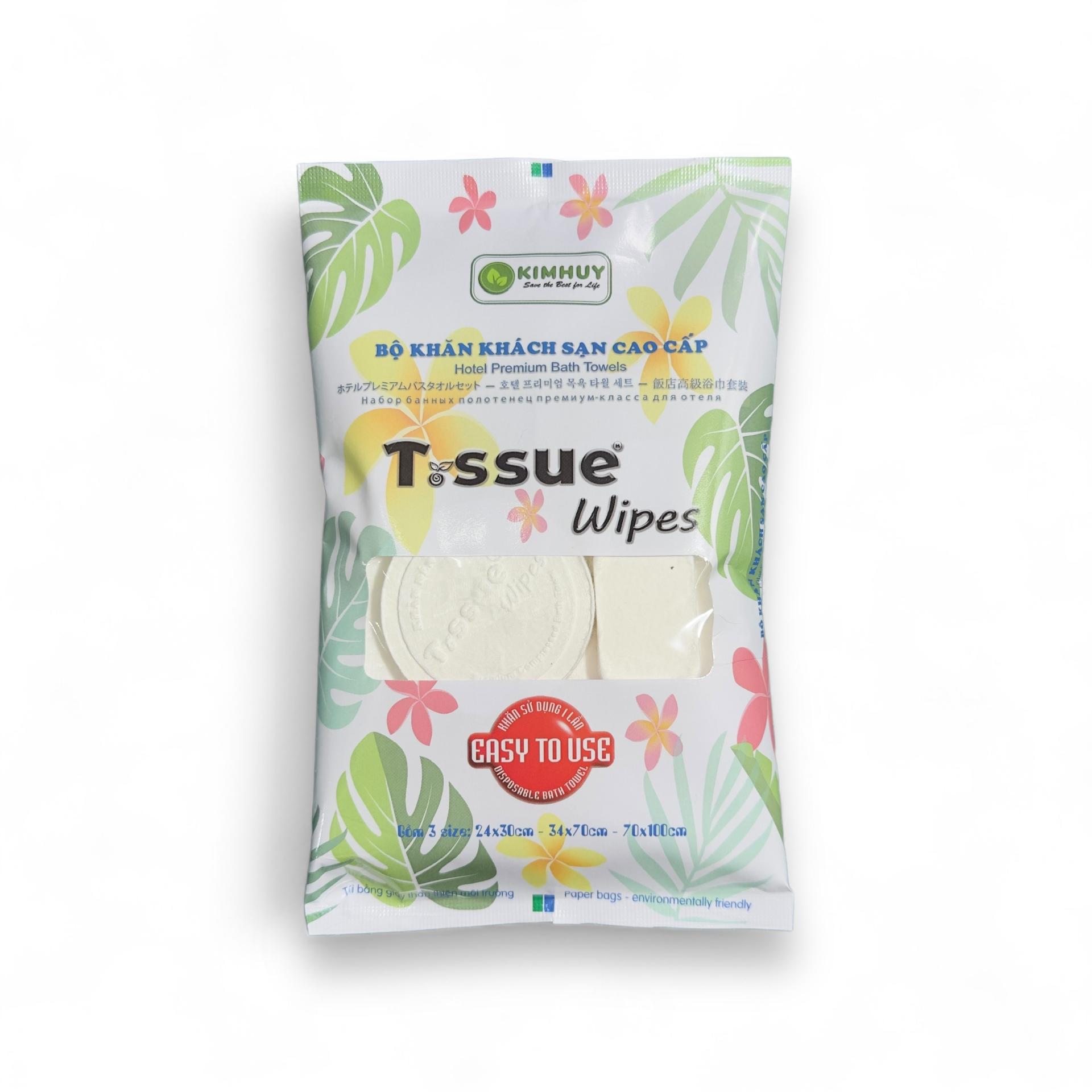 Combo khăn tắm nén du lịch